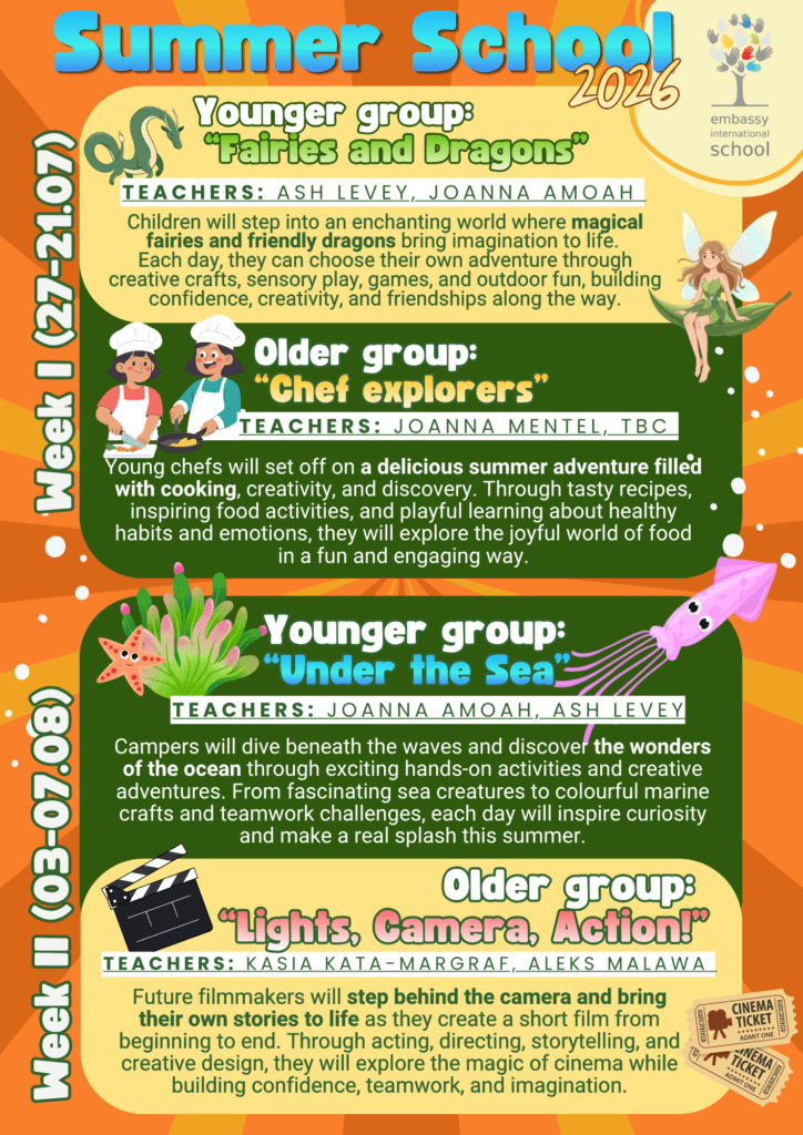 English Summer Camp Kraków 2026 programme